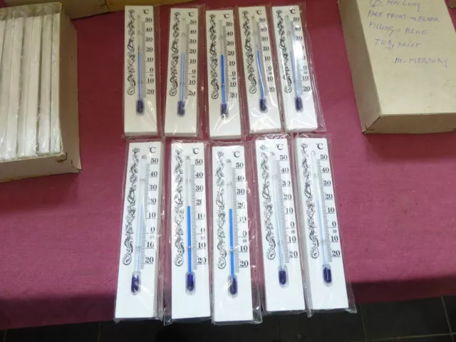 10x Thermometer in OVP DDR VEB TWG GDR Geraberg Kunststoff Zimmerthermometer