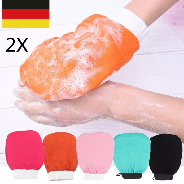 2 X Marokkanischen Hamam Bad Peelinghandschuh Peeling Massage Tan Badehandschuhe