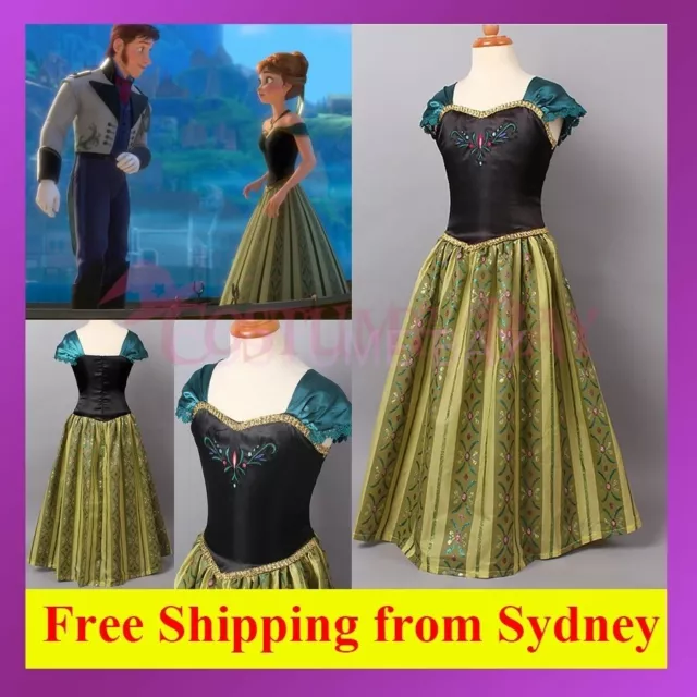 Disney Frozen Princess Girl Anna Elsa Costume Cosplay Brithday Froze Dress Tutu