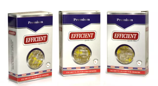 3 Packs EFFICIENT Cigarette Filters (90 Filters) Block & Filter Out Tar & Nic