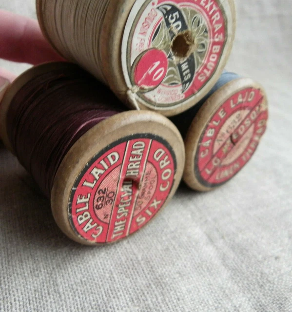 LOT 10 Bobines Fil Pure Soie Amanda Mettler – 100/3 – Mercererie Ancienne Rose