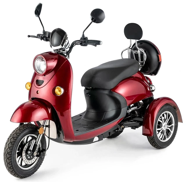 Scooter électrique 3 Roues VELECO ZT16 - Noir, 750W, Autonomie 30km, Pliable, Pour Adultes Et Séniors