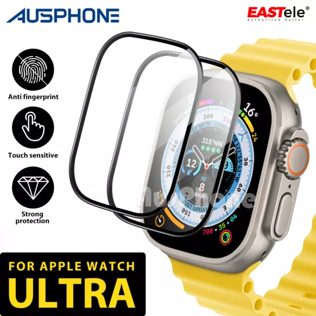 For Apple Watch Ultra 9 8 7 SE 6 49/41/45/40/44 Tempered Glass Screen Protector