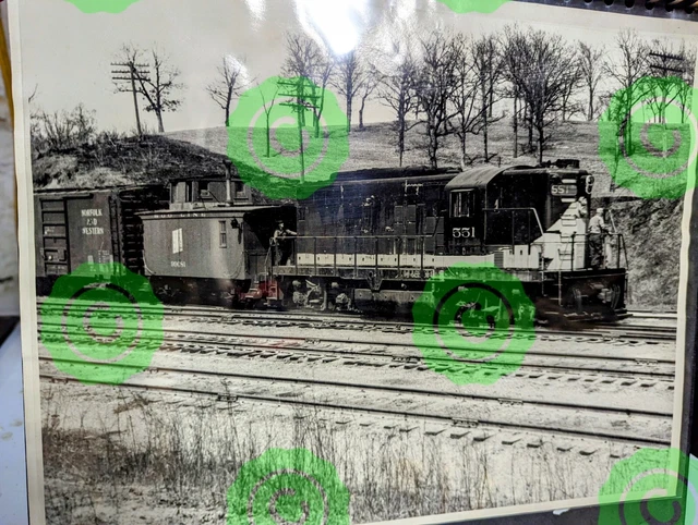 Large 11" x 14" vintage soo line train black and white photos in an  album