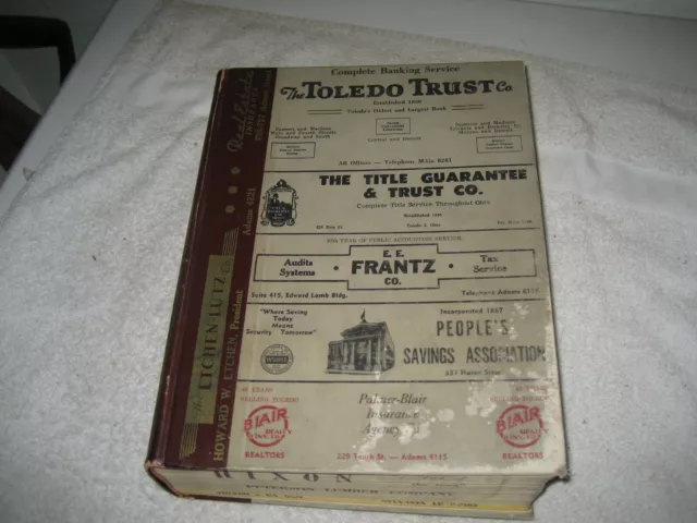1954 Original Toledo Ohio Polks City Directory Phone Business Book Lucas county