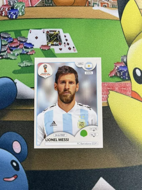 2018 Panini Russia FIFA World Cup Stickers Lionel Messi Argentina Pink Back