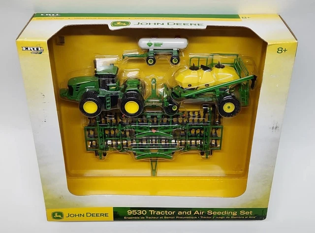 John Deere 9530 Tractor & Air Seeding Set / Air Seeder Drill w Cart By Ertl 1/64 John Deere 9530 Tractor & Air Seeding Set / Air Seeder Drill w Cart By Ertl 1/64