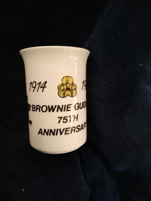 Vintage Brownie girl guide  mug celebrating 75years of Brownies 