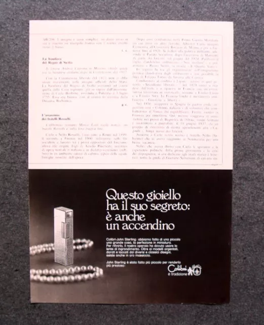 [GCG] M738 - Advertising Pubblicità - 1972 - COLIBRI' JOHN STERLING