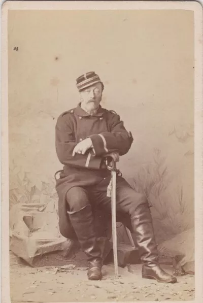 Photo CDV officier 1870 Siege de Paris