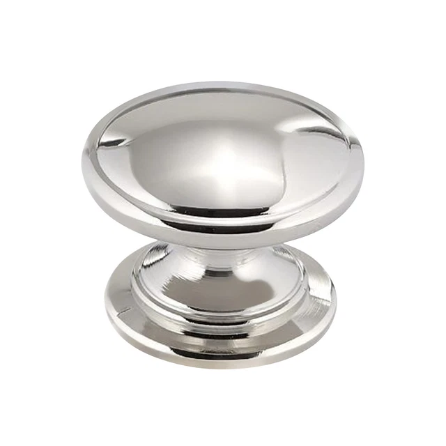 10x Classic Mushroom Top Polished Nickel Cabinet Kitchen Knob 1-1/4" K890832PN