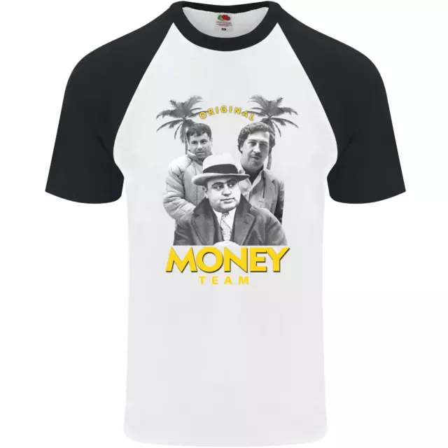 Money Team Pablo Escobar El Chapo Al Capone Mens S/S Baseball T-Shirt