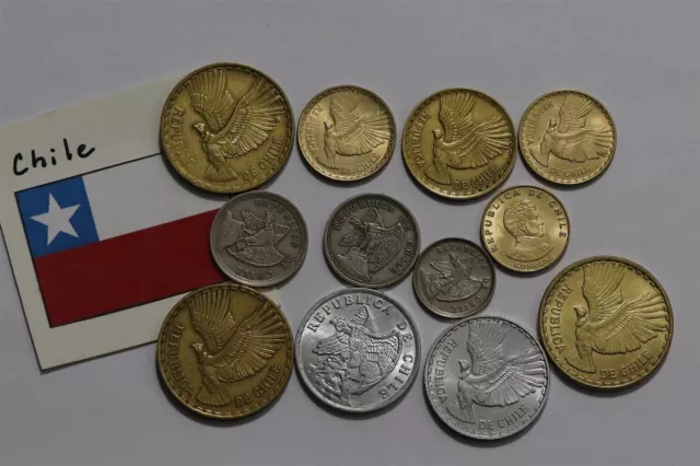 🧭 🇨🇱 Chile Old Coins Lot Mostly High Grade B55 #82 Yc17