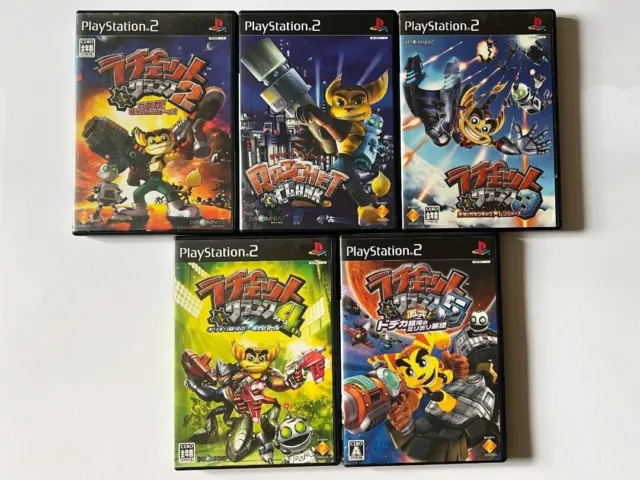 Ratchet & Clank 1 2 3 4 5 5Games set Japanese ver Tested Sony Playstation 2 PS2