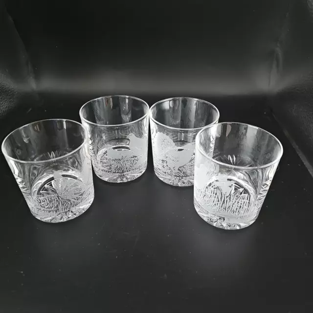 Edinburgh Crystal set of 4 small whisky glasses. 200ml 2