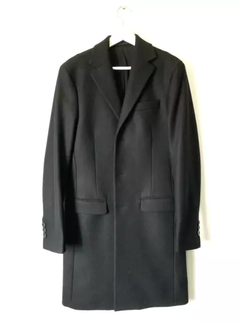 ALL SAINTS Mens Woollen Dowell Coat Black size 38 200.00 PicClick UK