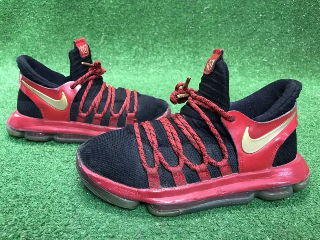 NIKE ZOOM KD X LE 10 Black University Red Metallic Gold AJ7220 076 Size 4 Y 47.46 PicClick