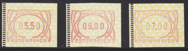 Österreich 1995 Automatenmarken-Standartsatz 3.Ausgabe 5,50.-6.-7.- postfrisch**