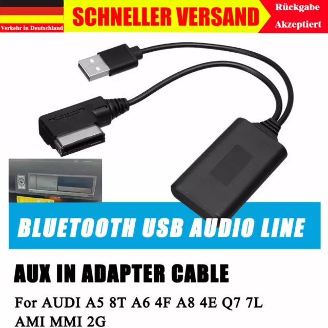 Für AUDI A4 A5 A6 A8 Q7 Stereo MMI 2G Auto Bluetooth 5.0 USB AUX Kabel Adapter.