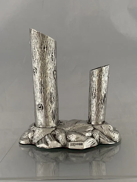Sterling Silver Vase RARE 1901 Sheffield EDWARDIAN Antique Silver Vase BUD VASE