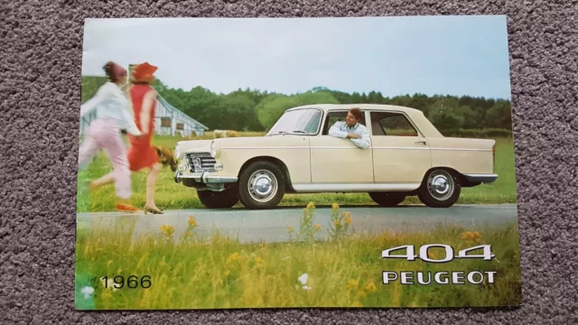 Peugeot 404 Sales Brochure 1965 1966