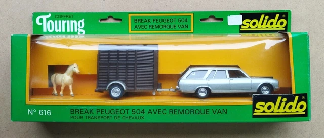 Coffret Solido 1/43 Peugeot 504 Break Et Remorque – Touring, Neuf Sous Boîte
