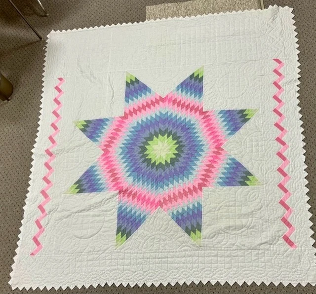 LONE STAR quilt hand made vintage king
