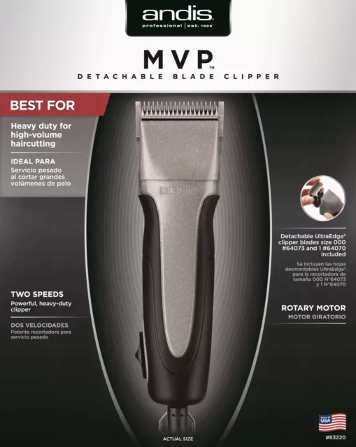 Andis Mvp 2 Speed Professional Detachable Blade Clipper Uk Voltage