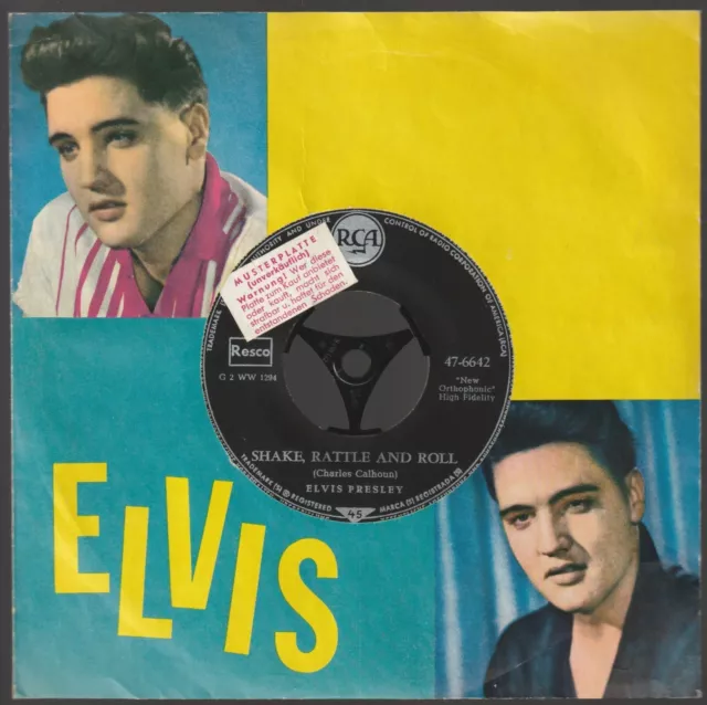 ♫ 7" 1956 / 1961 Elvis Presley SHAKE RATTLE AND ROLL  RCA s7 47-6642 MUSTER NM ♫