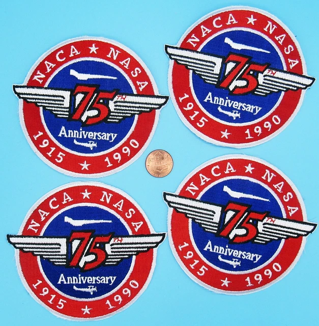 NASA PATCH LOT of 4 vtg 75th Anniversary NACA National Advisory Comm AERONAUTICS