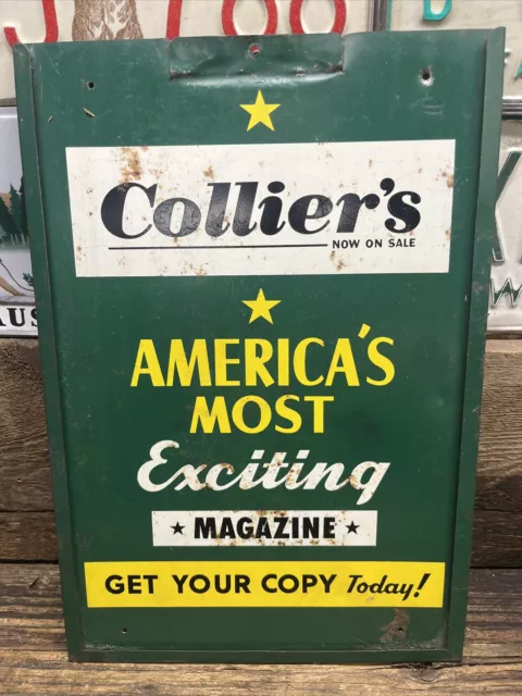 Vintage 1950’s Drug / Grocery Store Collier’s Magazine Advertising Display Sign