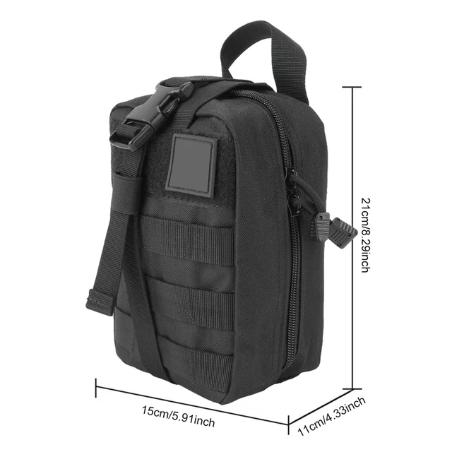 (Black)Military Tactical Backpack Outdoor Travel Emergency Survival Bag Rescue