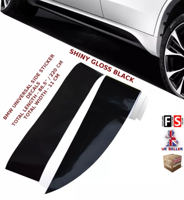 Bmw 4 Series F32 F33 F36 Performance Side Sticker Skirt Decals Vinyl Gloss Black