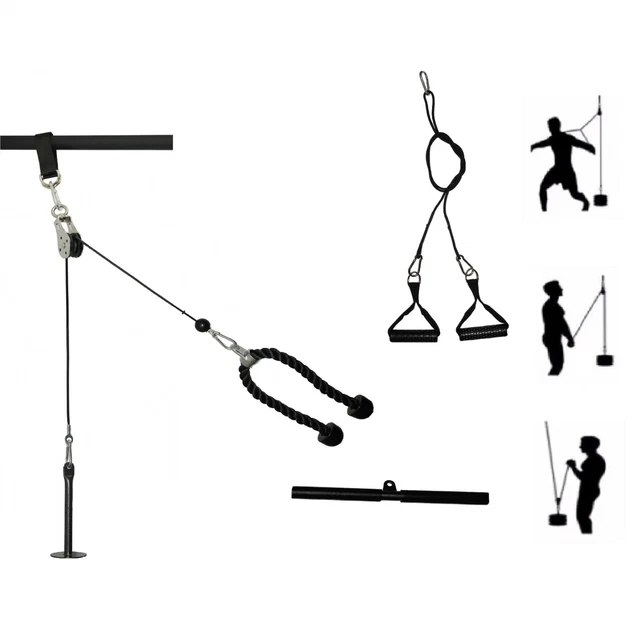 Fitness Pulley Kabelzug Seilzug Riemenscheibe Trizepsseil Fitnessgerät Home Gym