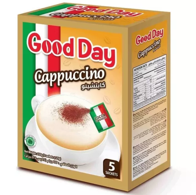 5 sachets de cappuccino de café instantané Good Day (25 grammes)