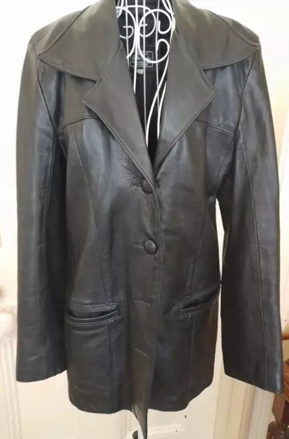 RETRO BLACK LEATHER Jacket Fully Lined Made In Australia By Golden ...