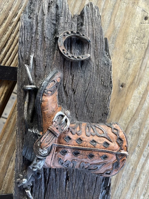 Western Cowboy  Boots Horseshoe Bar wire Coat /Hat Rack, 3 Hooks, Hobby Lobby 2