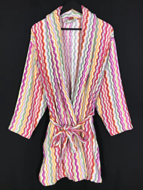 Women's MISSONI Robe Multicolored Cotton Italy Robe Belt Coat Size L Women's MISSONI Robe Multicolored Cotton Italy Robe Belt Coat Size L