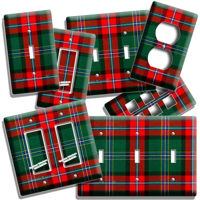 Stewart Scottish Royal Large Plaid Tartan Lightswitch Outlet Wall Plate Hd Decor