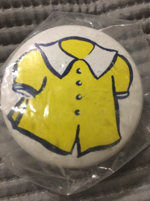 White Wooden Organizational Dresser Drawer Knob 2” Round Girls Yellow Blouse
