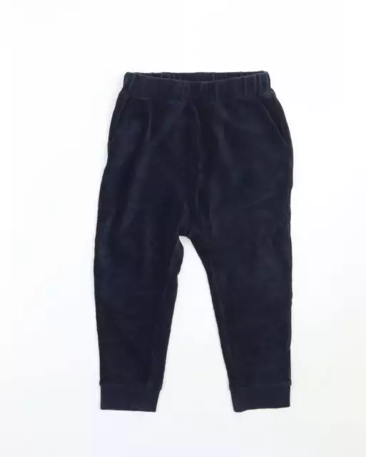 H&M Girls Blue Cotton Jegging Trousers Size 2-3 Years Regular