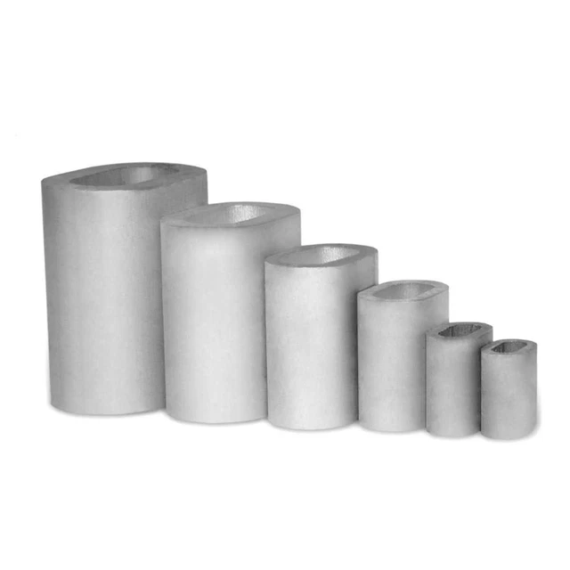 25x 2,5mm Câble Presse Pince Aluminium Manchon de Compression Serre-Câble