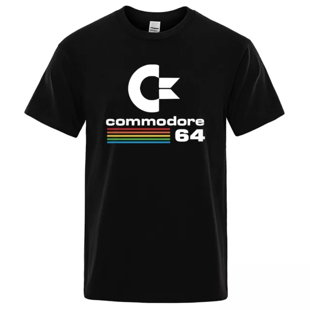 Schwarzes T-Shirt schwarz Größe L / XL Commodore C64 Computer Logo