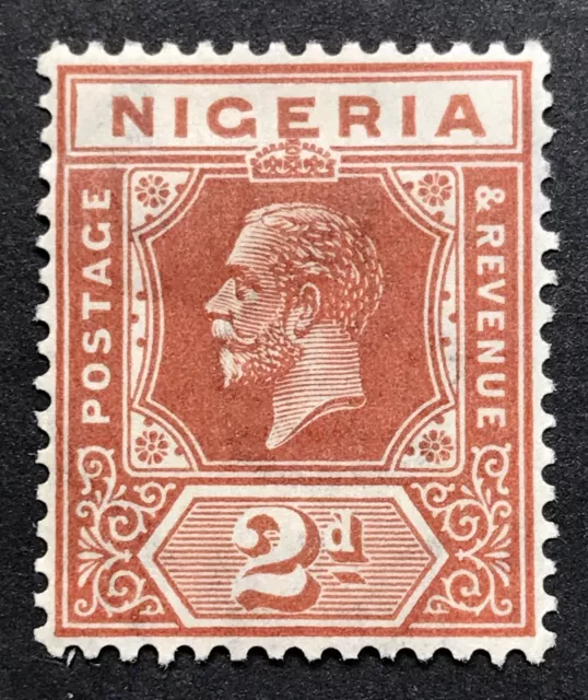 NIGERIA 1921-32 KGV 2D CHESTNUT (DIE II) MM SG 19 cv £4.50