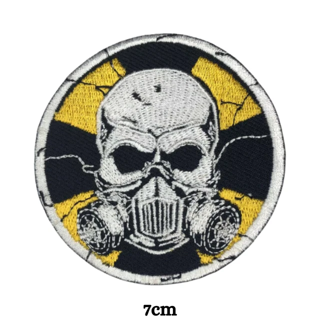 Doc Patch NUCLEAR RADIATION SYMBOL PATCH WARNING ZOMBIE DANGER Glow In The Dark Patches - Foto 4