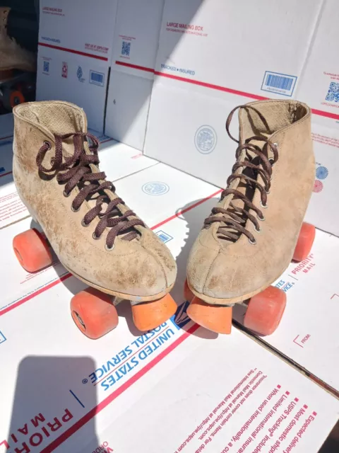 Vintage Riedell Sure Grip Super X Rental Roller Skates Size 6 Lot 6-30