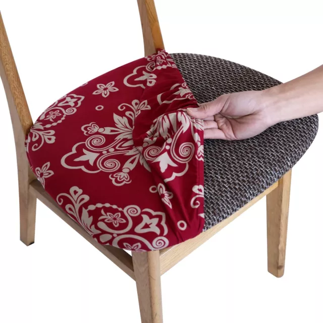 Stretch Dining Chair Seat Covers Removable Seat Cushion Slipcovers Protector