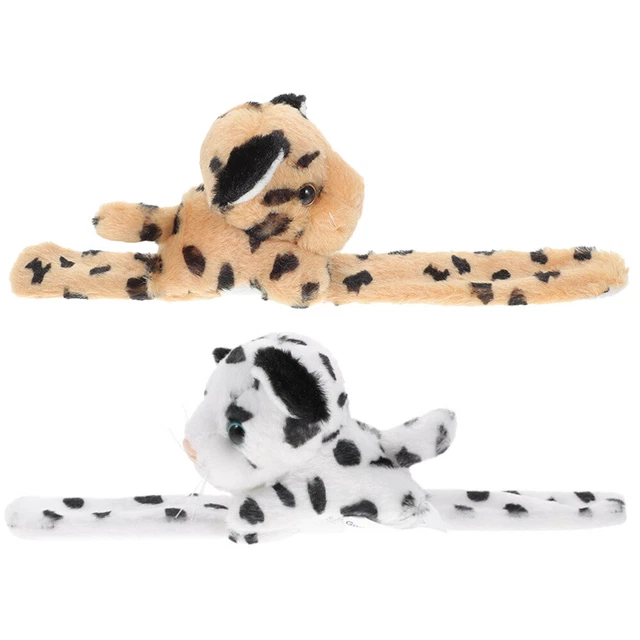 4 Pcs Slap Bracelet Plush Animals Bracelets Huggers Christmas