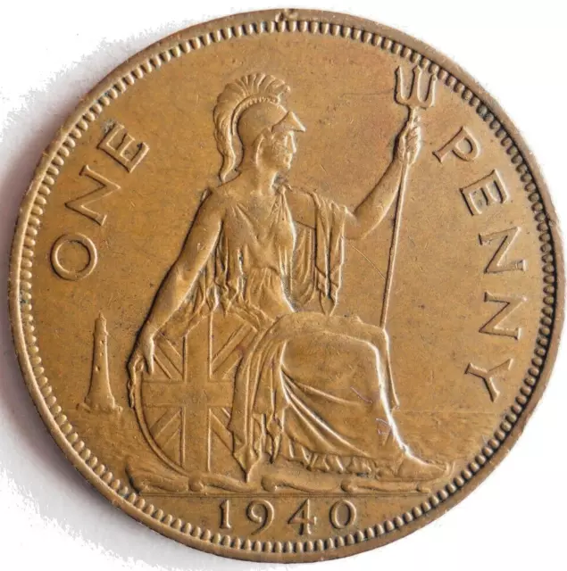 1940 GREAT BRITAIN PENNY - Excellent Coin - FREE SHIP - Bin #410