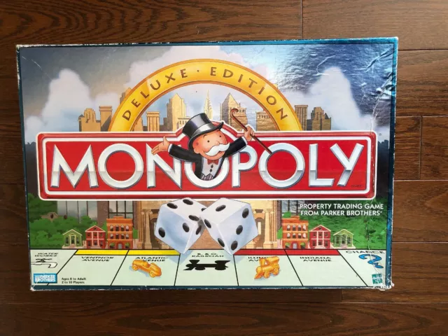 Monopoly New 1998 Deluxe Edition Unopened Board Game Parker Bros Wood Houses